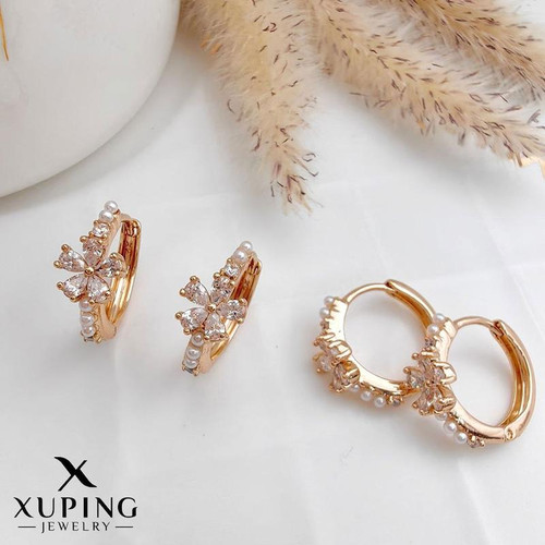 گوشواره بابونه و مروارید ژوپینگ